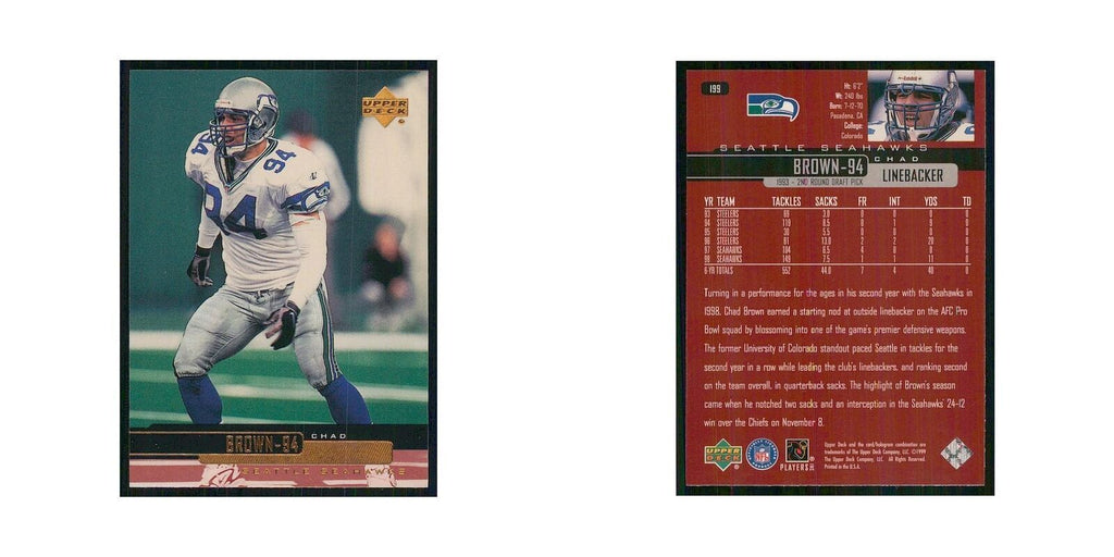 1999 Upper Deck Chad Brown Seahawks #199