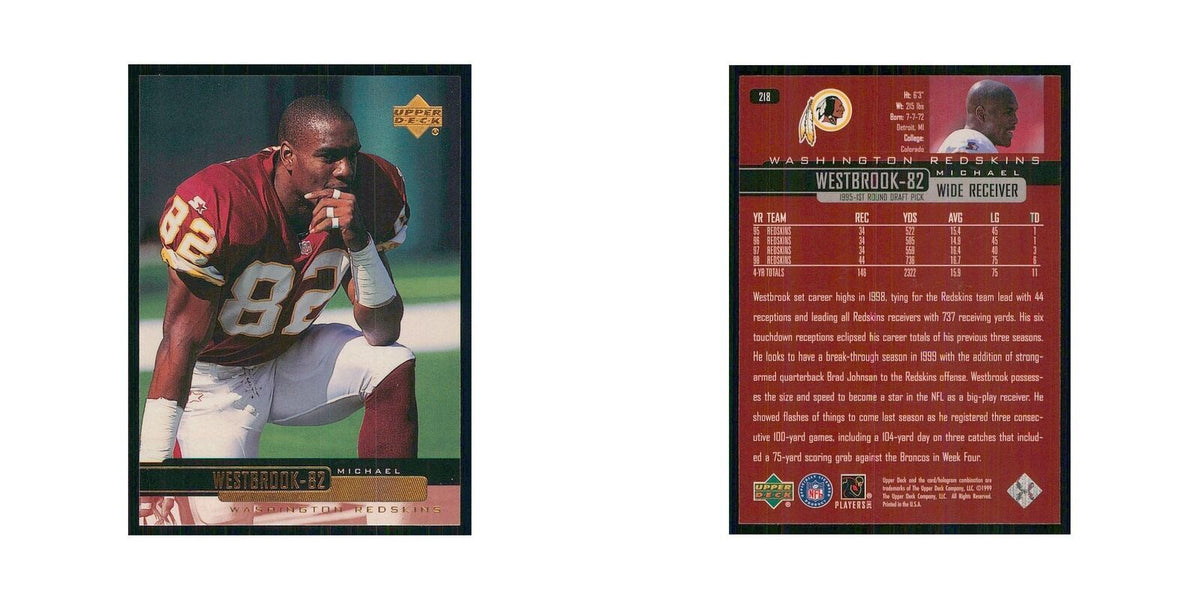 1999 Upper Deck Michael Westbrook Redskins #218