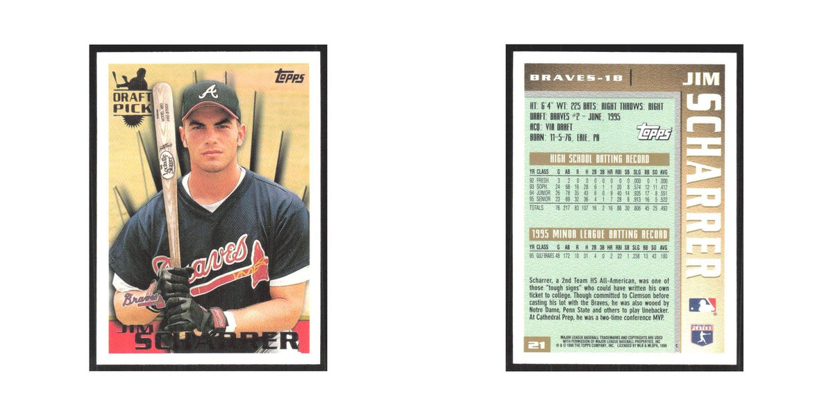 1996 Topps Jim Scharrer Braves #21