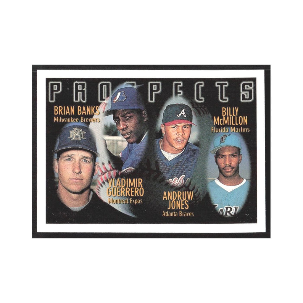 1996 Topps Brian Banks/Vladimir Guerrero/Andruw Jones/Billy McMillon #435