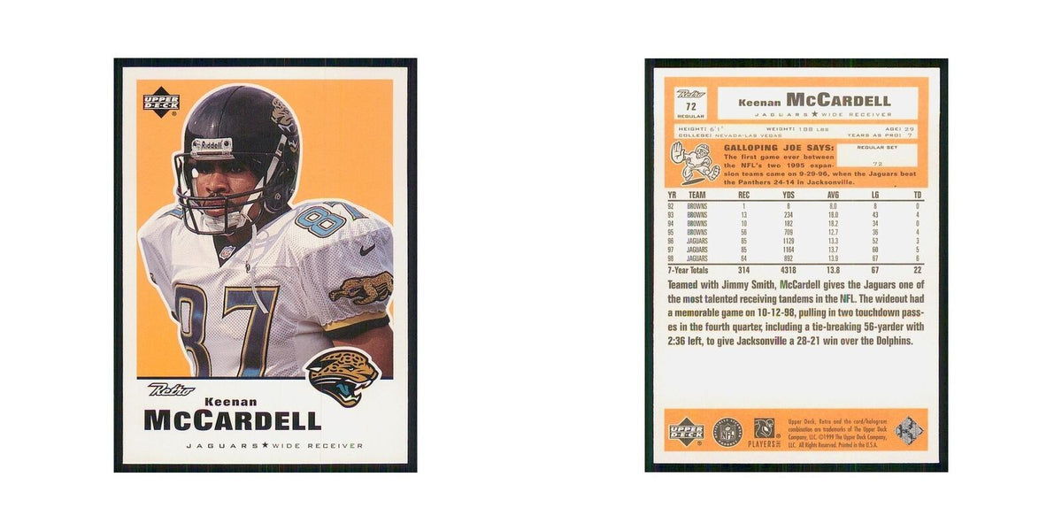 1999 Upper Deck Retro Keenan McCardell Jaguars #72