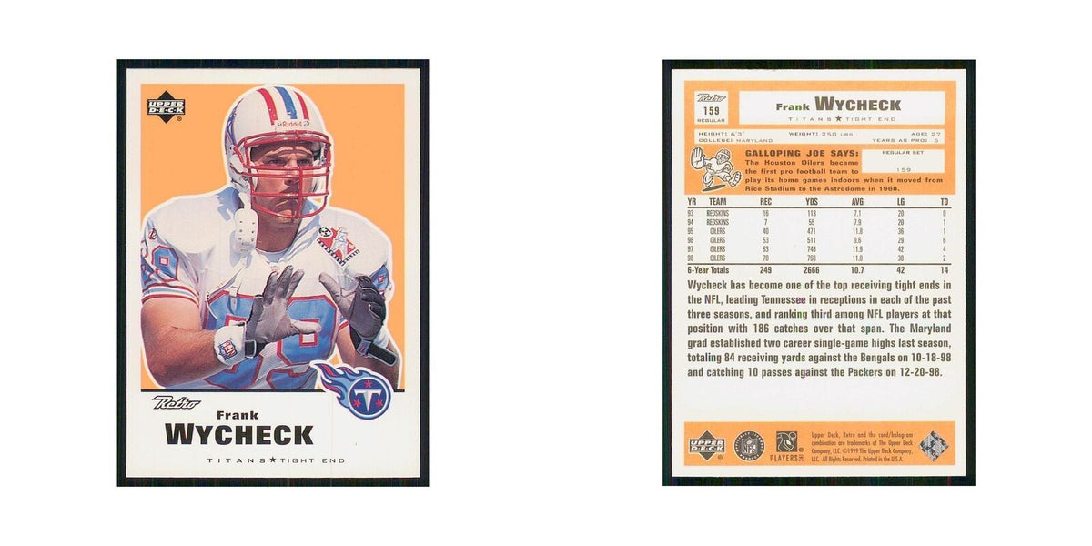 1999 Upper Deck Retro Frank Wycheck Titans #159