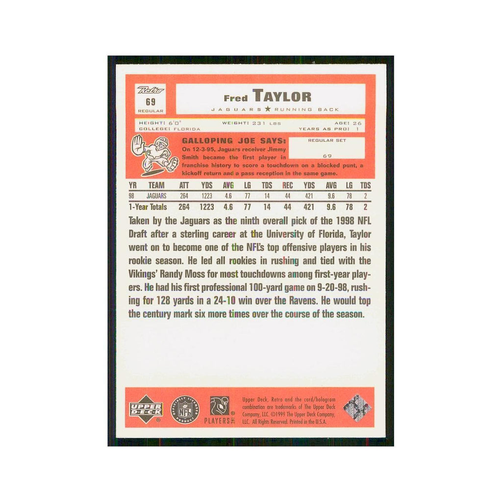 1999 Upper Deck Retro Fred Taylor Jaguars #69
