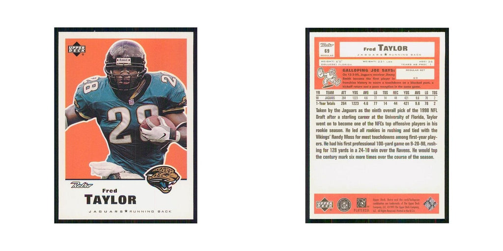 1999 Upper Deck Retro Fred Taylor Jaguars #69
