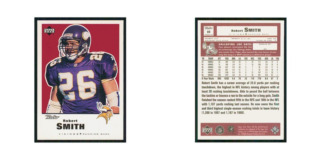 1999 Upper Deck Retro Robert Smith Vikings #89