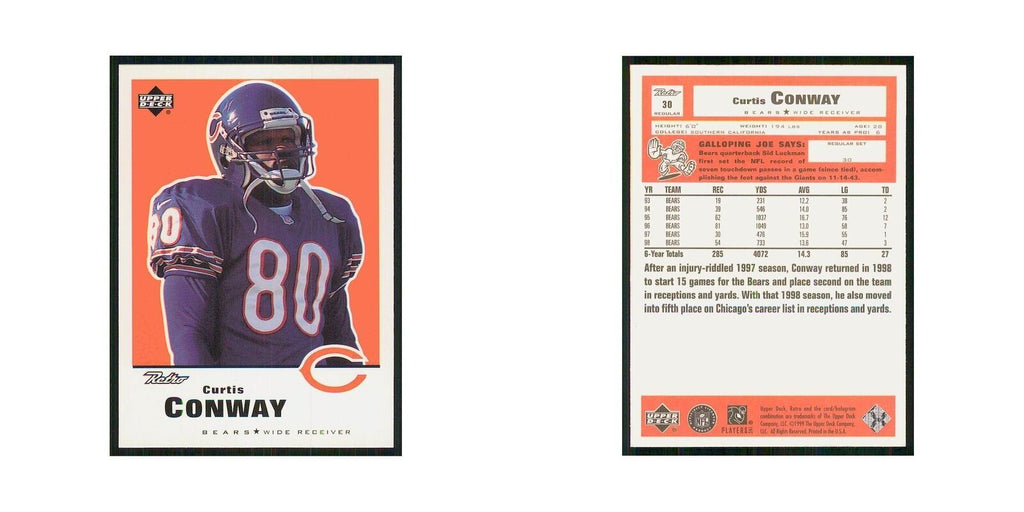 1999 Upper Deck Retro Curtis Conway Bears #30