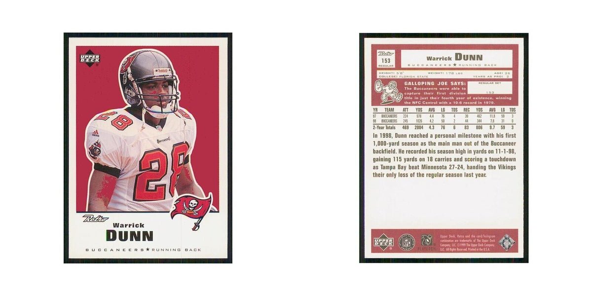 1999 Upper Deck Retro Warrick Dunn Buccaneers #153