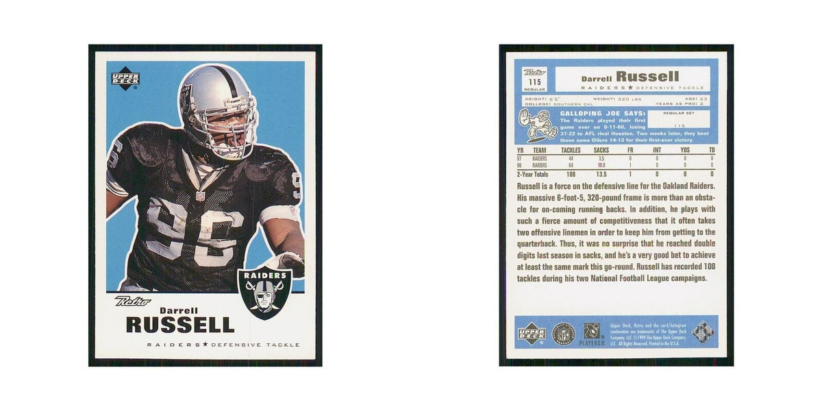 1999 Upper Deck Retro Darrell Russell Raiders #115