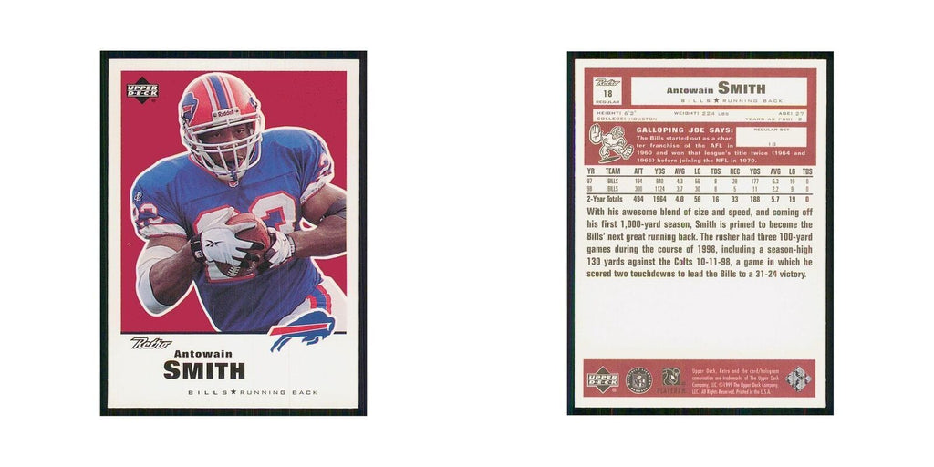 1999 Upper Deck Retro Antowain Smith Bills #18