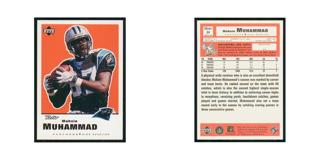 1999 Upper Deck Retro Muhsin Muhammad Panthers #24