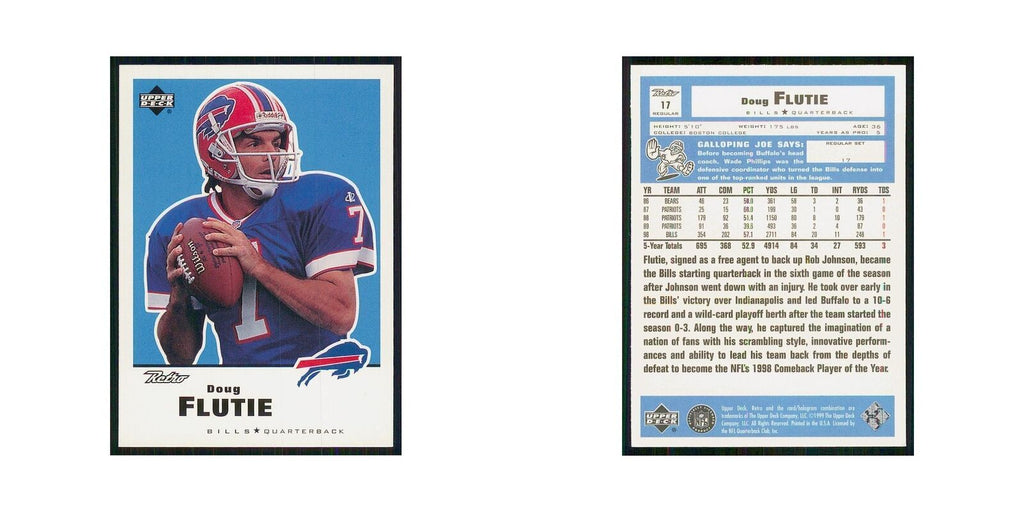 1999 Upper Deck Retro Doug Flutie Bills #17