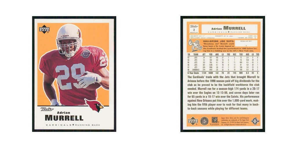 1999 Upper Deck Retro Adrian Murrell Cardinals #2