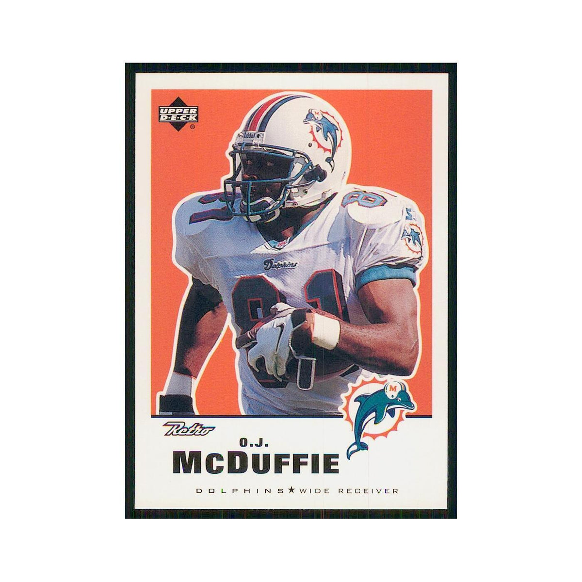 1999 Upper Deck Retro O.J. McDuffie Dolphins #80