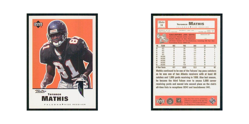 1999 Upper Deck Retro Terance Mathis Falcons #10
