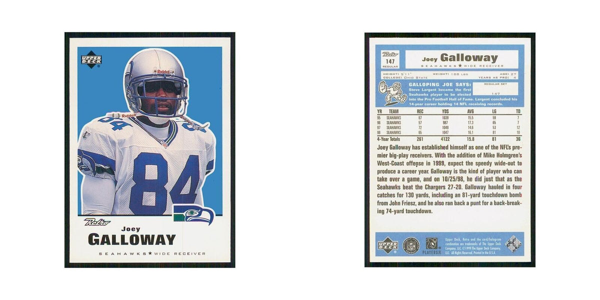 1999 Upper Deck Retro Joey Galloway Seahawks #147