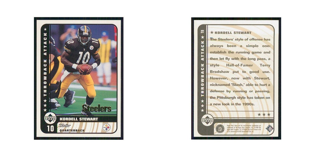 1999 Upper Deck Retro Throwback Attack Kordell Stewart Steelers #T8
