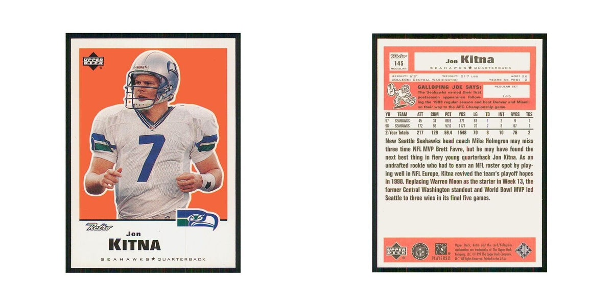 1999 Upper Deck Retro Jon Kitna Seahawks #145