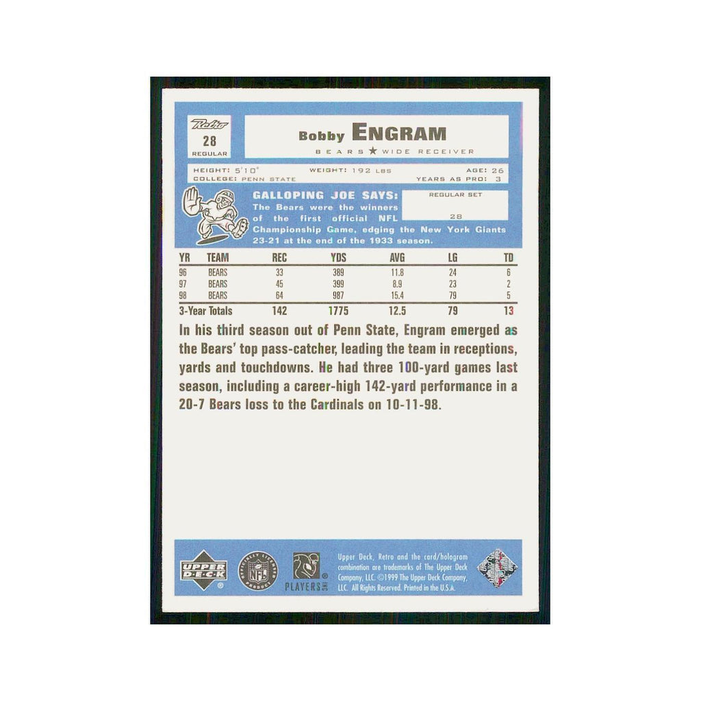1999 Upper Deck Retro Bobby Engram Bears #28