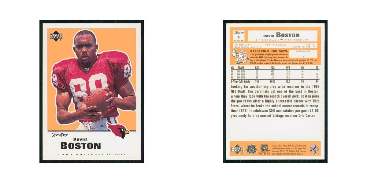 1999 Upper Deck Retro David Boston RC Cardinals #5