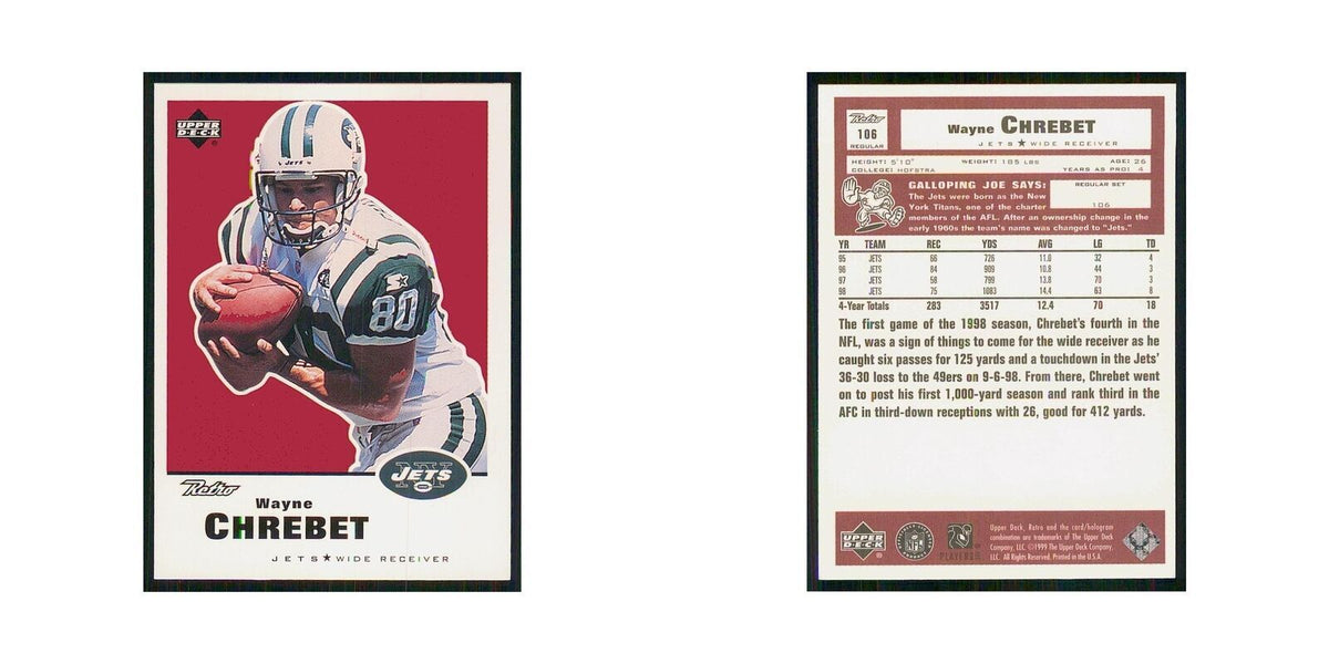 1999 Upper Deck Retro Wayne Chrebet Jets #106