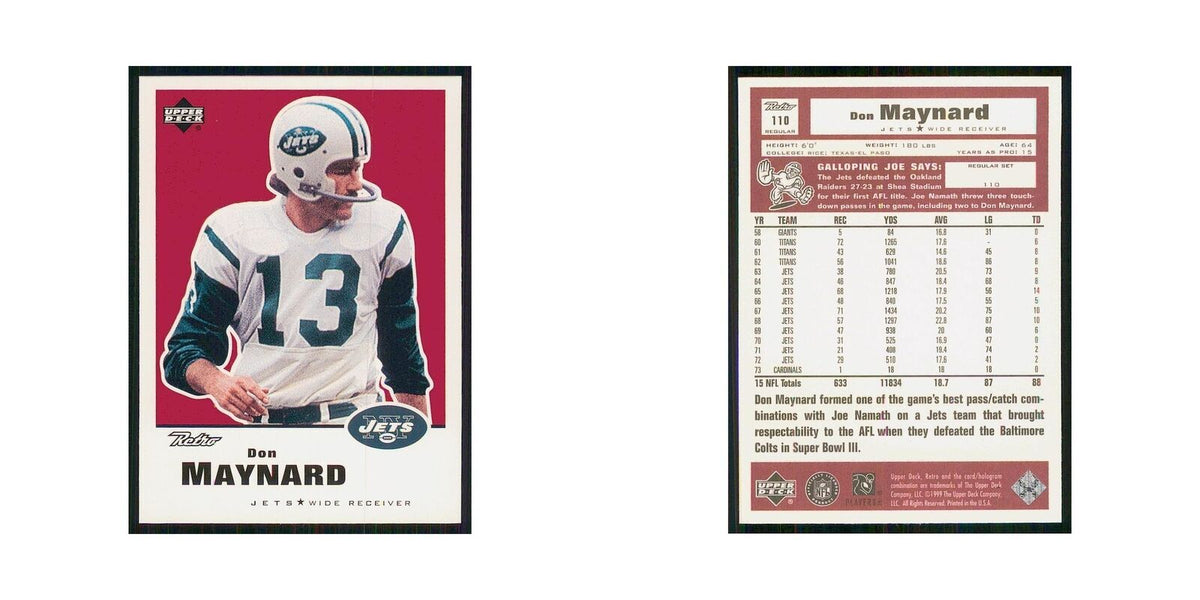 1999 Upper Deck Retro Don Maynard Jets #110