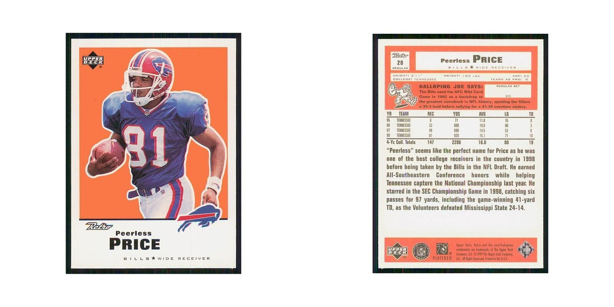 1999 Upper Deck Retro Peerless Price RC Bills #20