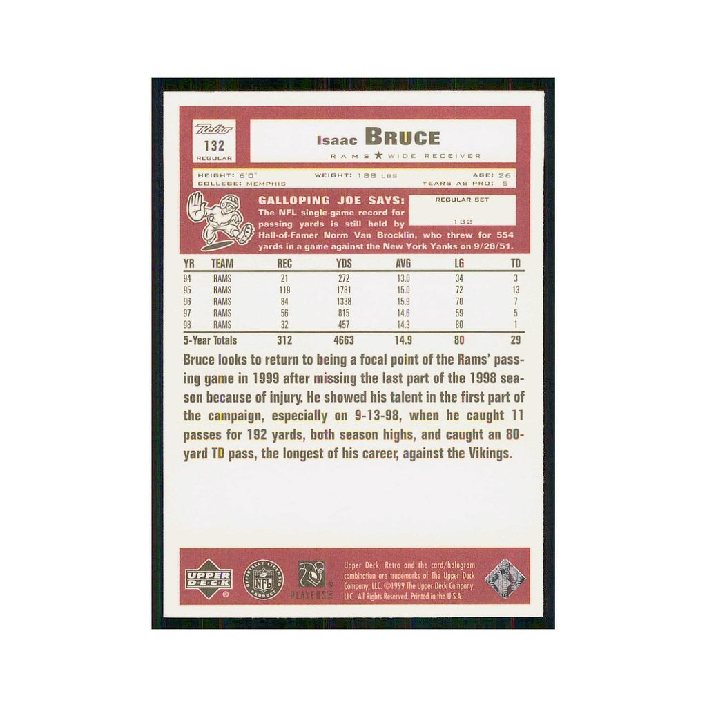 1999 Upper Deck Retro Isaac Bruce St. Louis Rams #132