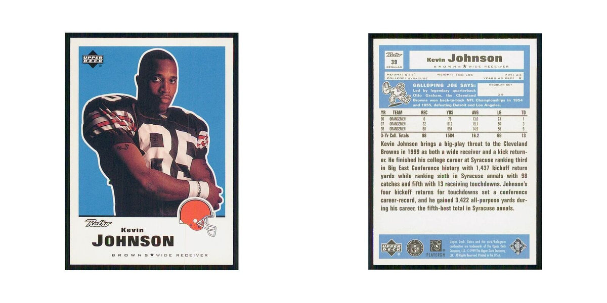 1999 Upper Deck Retro Kevin Johnson RC Browns #39