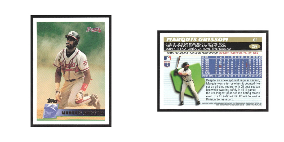 1996 Topps Marquis Grissom Braves #297
