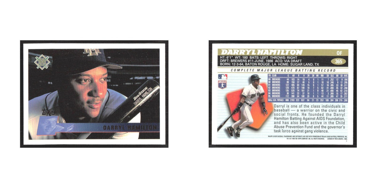 1996 Topps Darryl Hamilton Brewers #365
