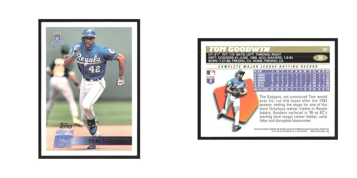 1996 Topps Tom Goodwin Royals #39