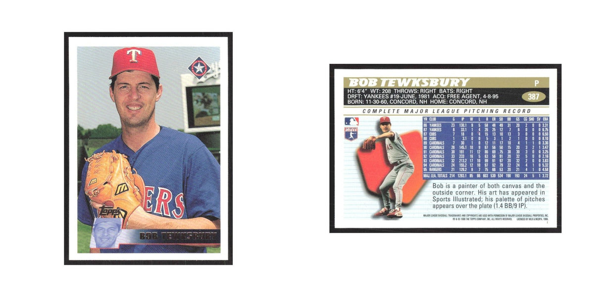 1996 Topps Bob Tewksbury Rangers #387