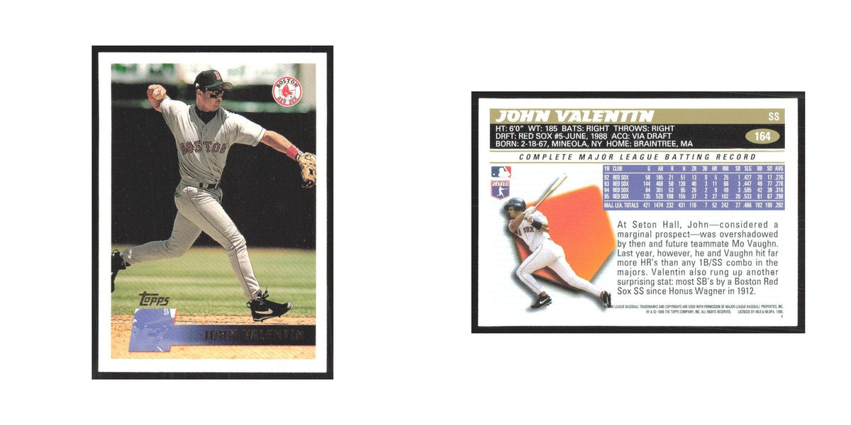 1996 Topps John Valentin Red Sox #164