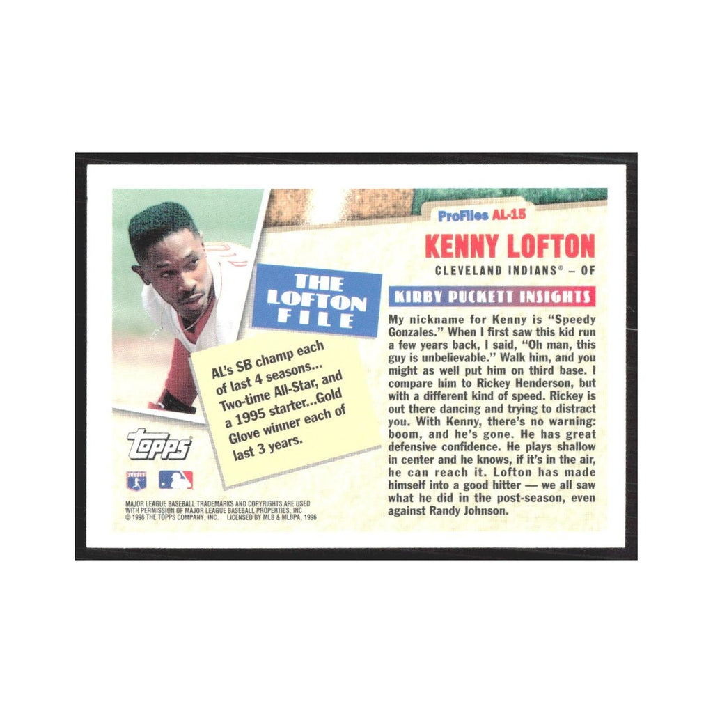 1996 Topps Kenny Lofton Indians #AL-15