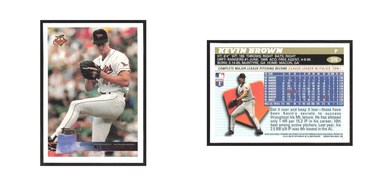1996 Topps Kevin Brown Orioles #376