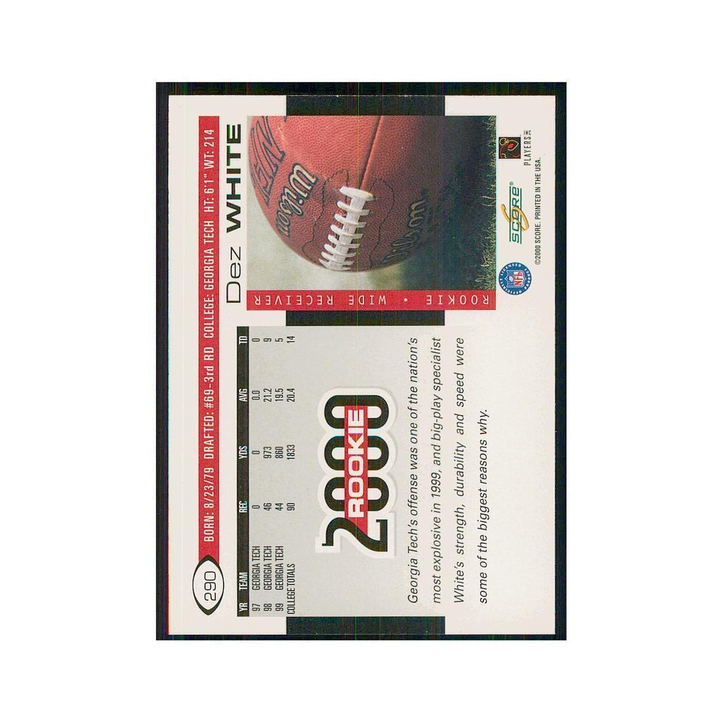 2000 Score Dez White RC Georgia Tech Yellow Jackets #290