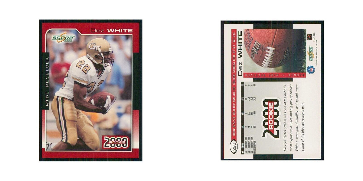 2000 Score Dez White RC Georgia Tech Yellow Jackets #290