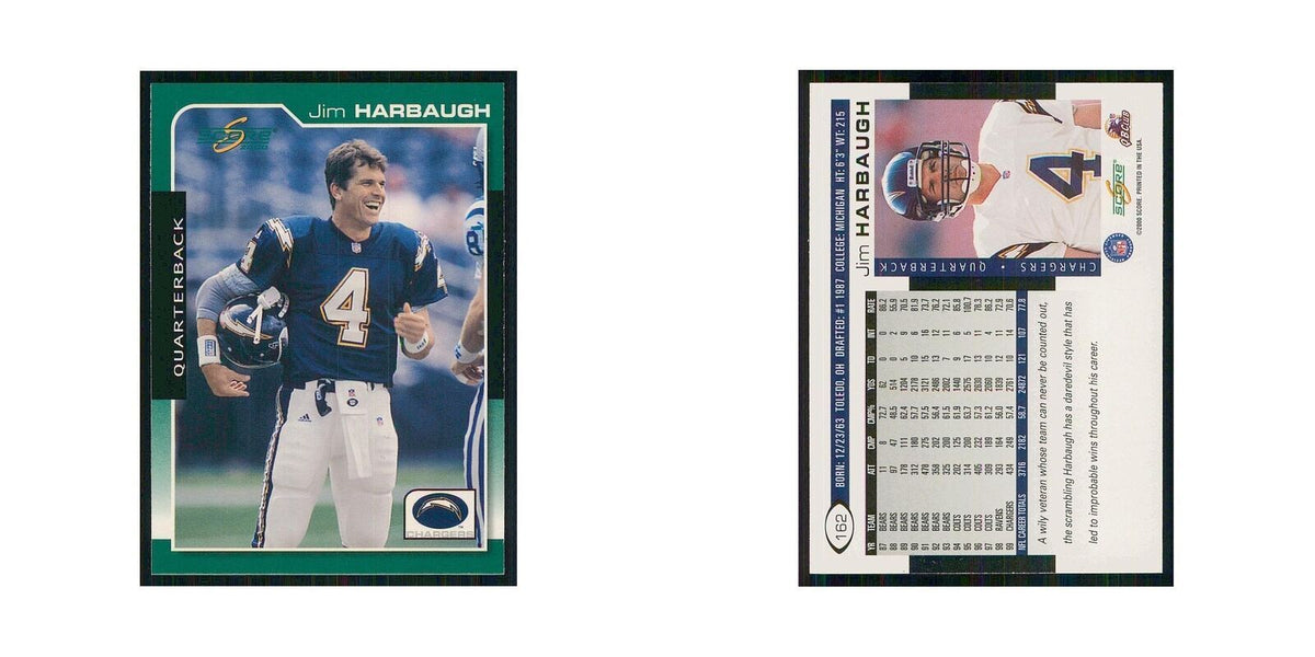 2000 Score Jim Harbaugh San Diego Chargers #162