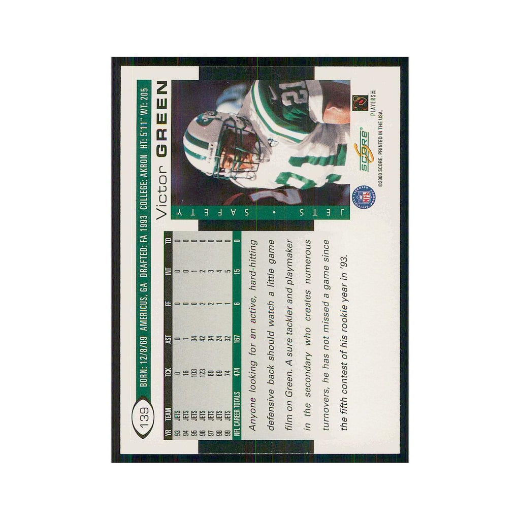 2000 Score Victor Green Jets #139