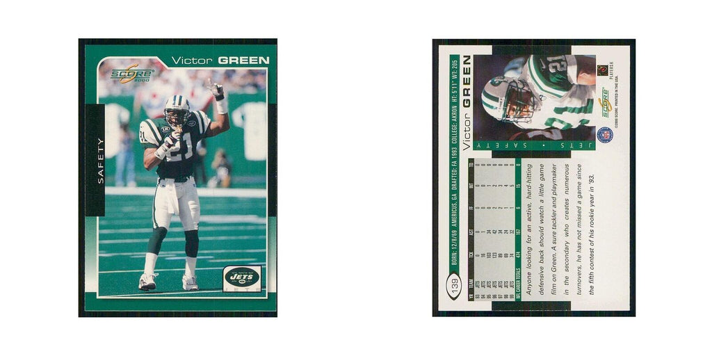 2000 Score Victor Green Jets #139