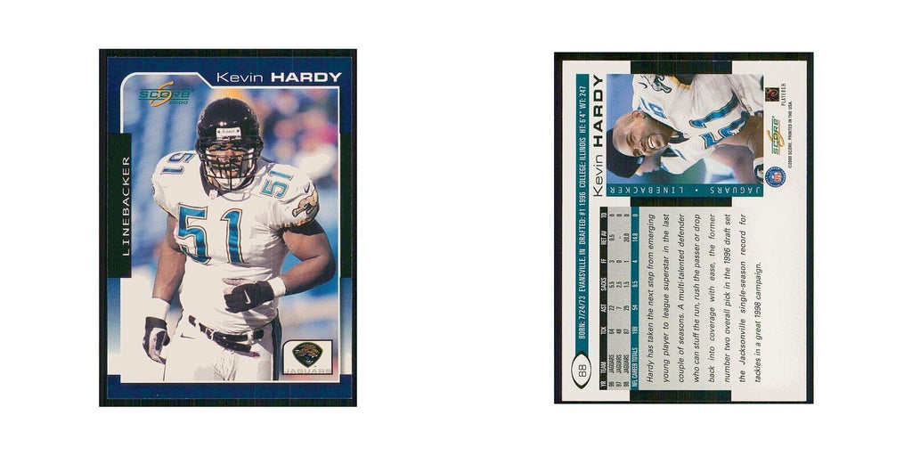 2000 Score Kevin Hardy Jaguars #88