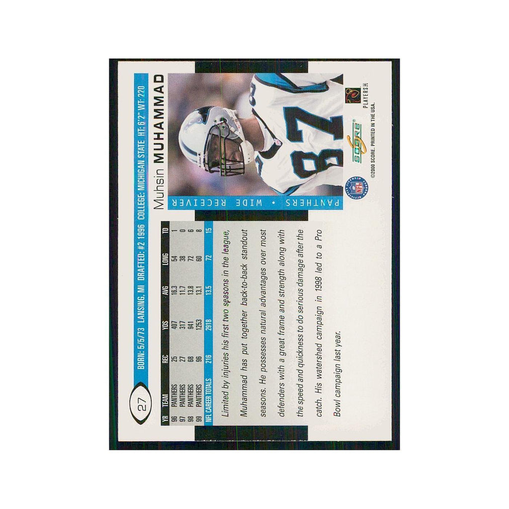 2000 Score Muhsin Muhammad Panthers #27