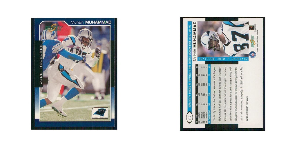 2000 Score Muhsin Muhammad Panthers #27