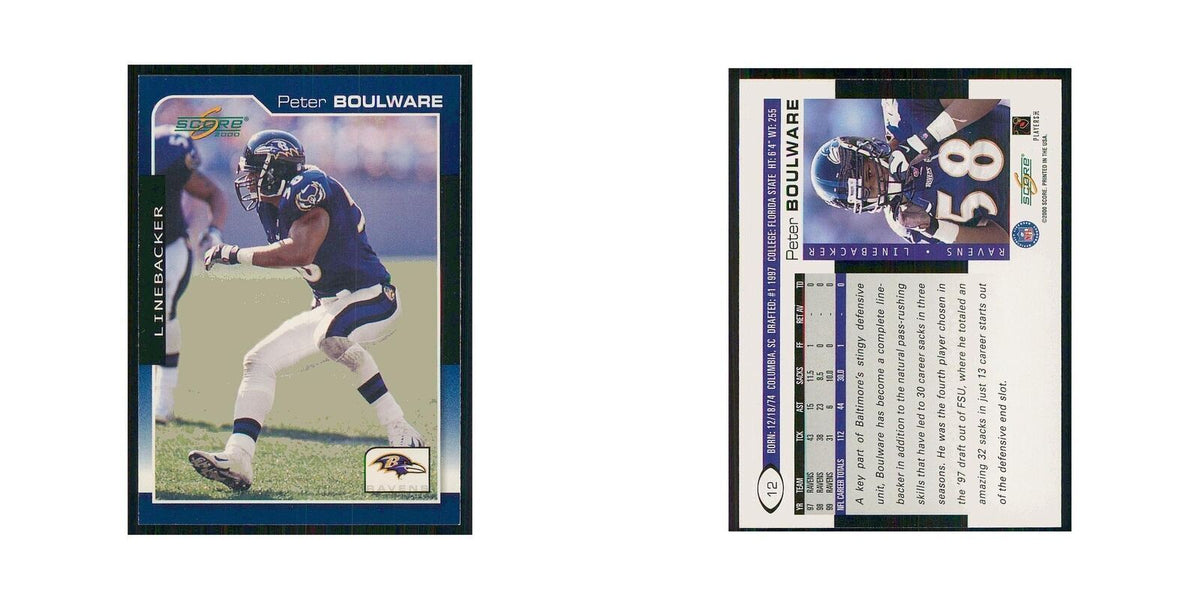 2000 Score Peter Boulware Ravens #12