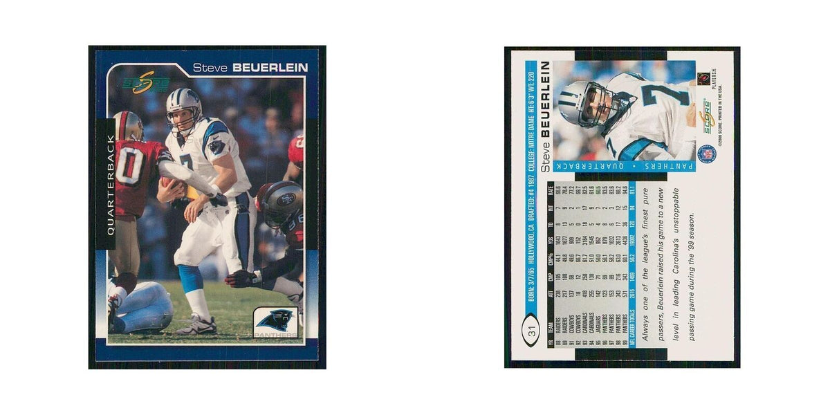 2000 Score Steve Beuerlein Panthers #31
