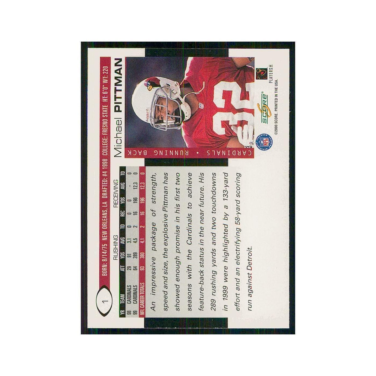 2000 Score Tim Dwight Falcons #8