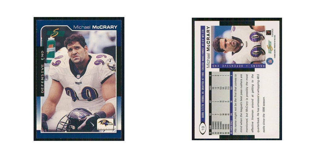 2000 Score Michael McCrary Ravens #19