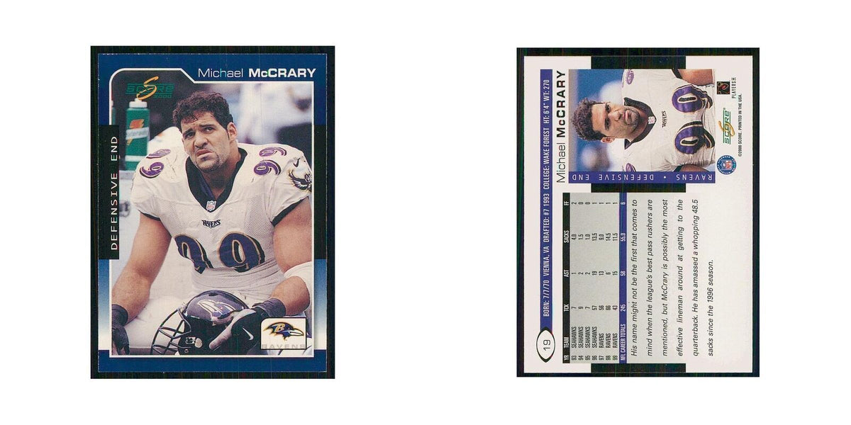 2000 Score Michael McCrary Ravens #19