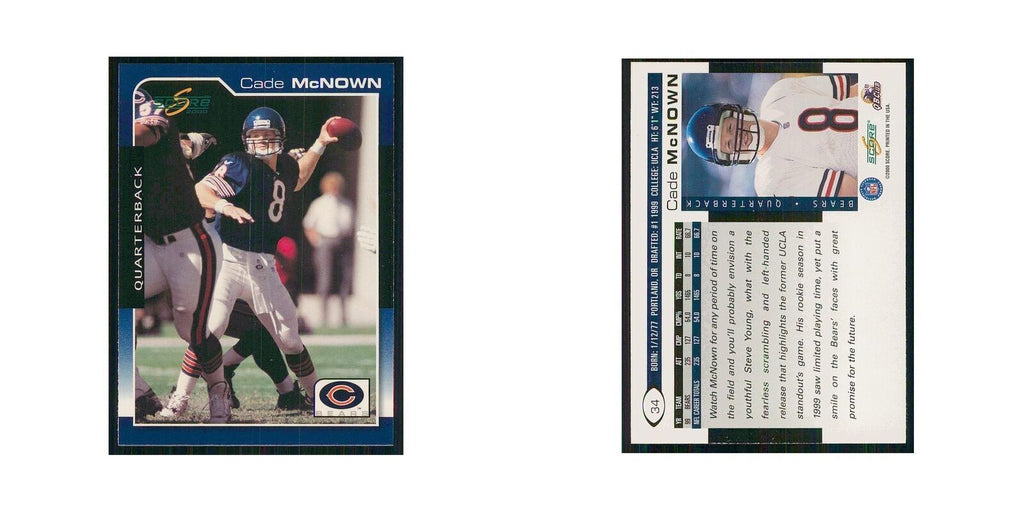 2000 Score Cade McNown Bears #34