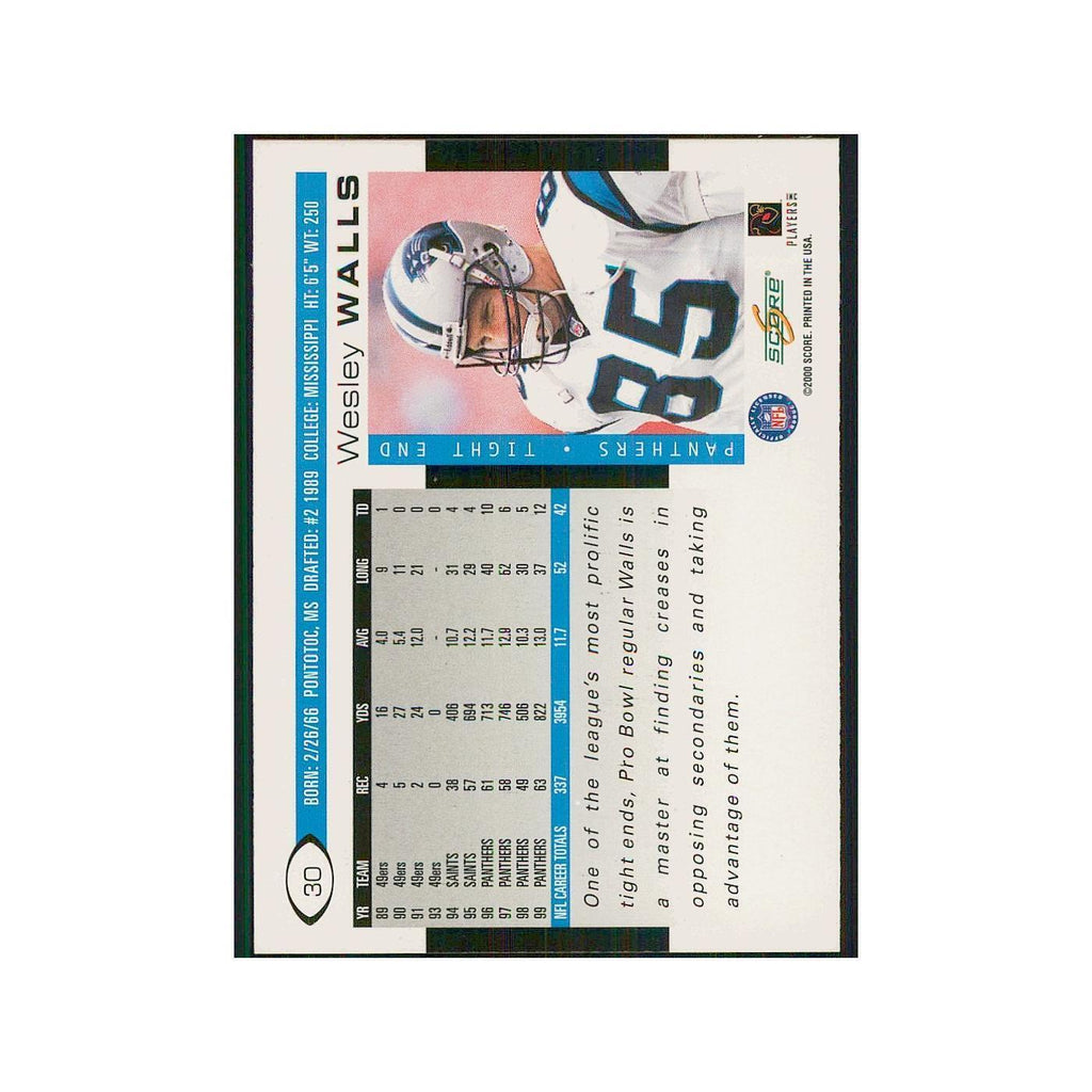 2000 Score Wesley Walls Panthers #30